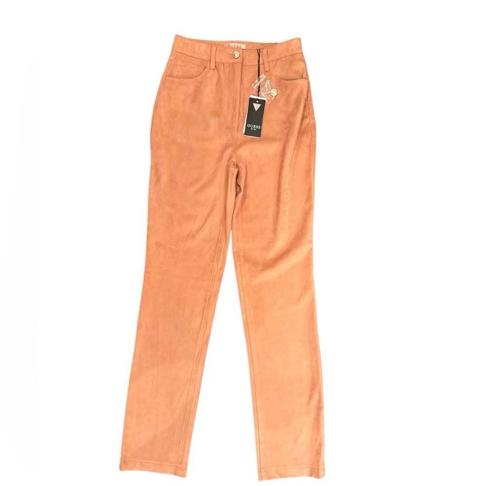 Guess Faux Suede Salmon Trouser Size 24 NWT